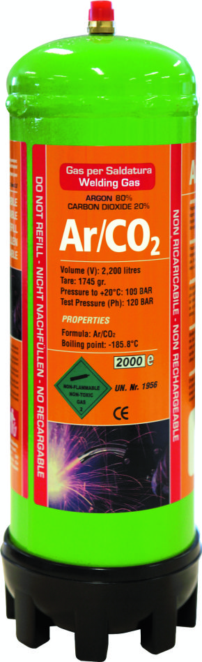 Gys 5193043671 Einweg-Gasflasche Argon/CO2 2.2L