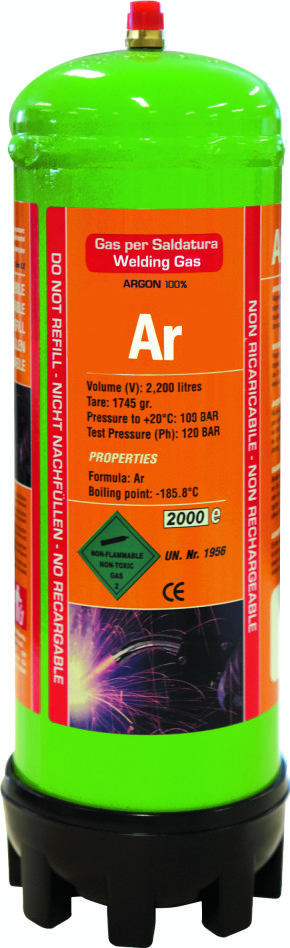 Gys 5193043688 Einweg-Gaskanister 100% Argon 2.2L
