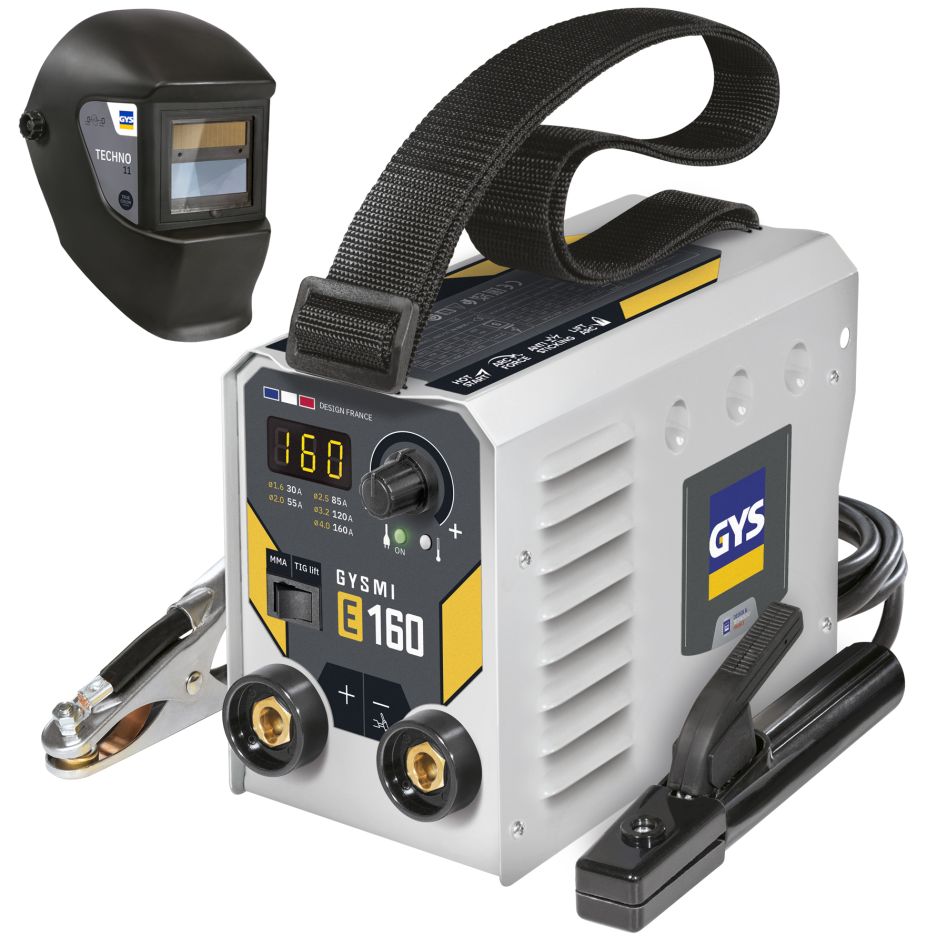 Gys 5192083783 GYSMI E160 Schweißinverter + LCD Techno 11 Echtfarben-Schweißerhelm