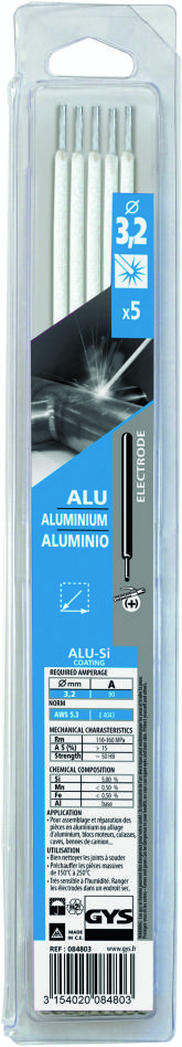 Gys 5193084803 Elektroden Aluminium Ø3,2 x 350 mm (5 Stück)