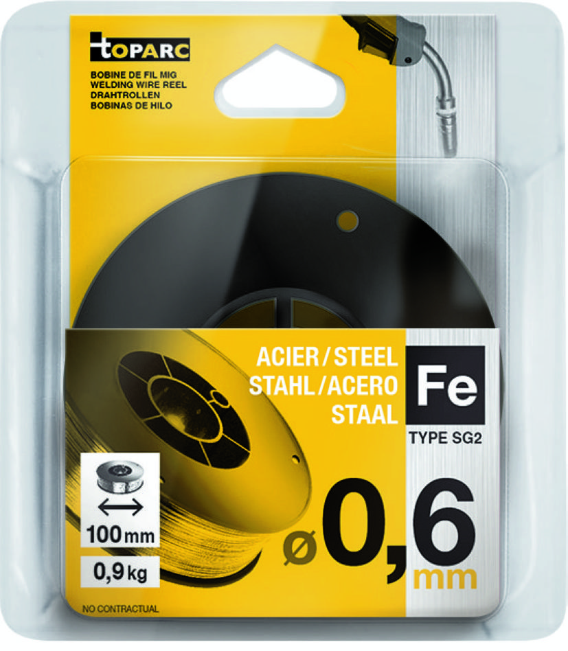 Gys 5193086593 Schweißdraht Stahl G3SI1 Ø0,6 mm Drahtspule S100 0,9kg