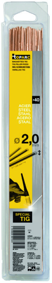 Gys 5193087231 Schweißmuffe WIG-Stahl SG2, Ø2,0 x 330 mm 40ST