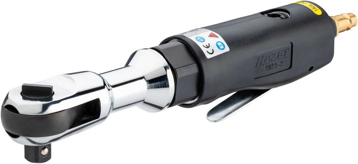 Hazet 9022-2 Pneumatischer Ratschen-Schraubendreher, 1/2" Vierkant, massiv, Länge 270 mm
