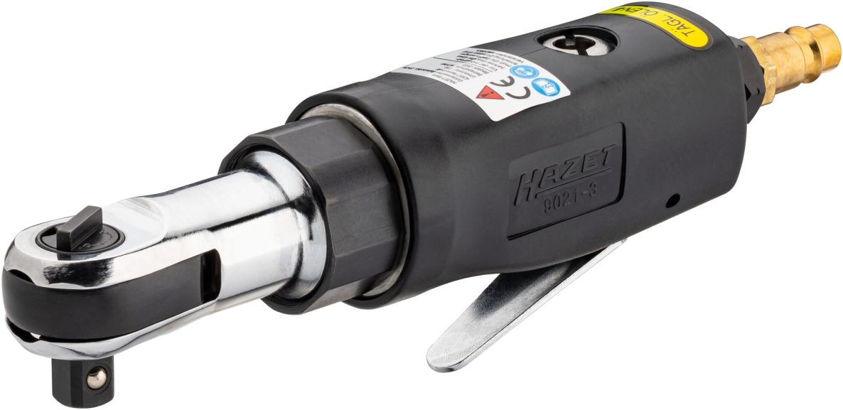 Hazet 9021-3 Pneumatischer Ratschen-Schraubendreher, 3/8" Vierkant, massiv, Länge 179 mm