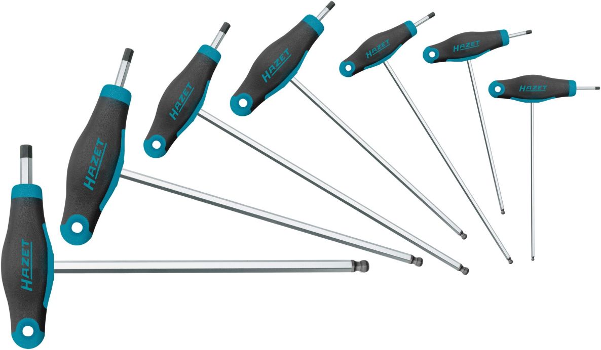 Hazet 829KK/7 Schraubendreher-Set mit T-Griff, Innensechskantprofil, 7-teilig