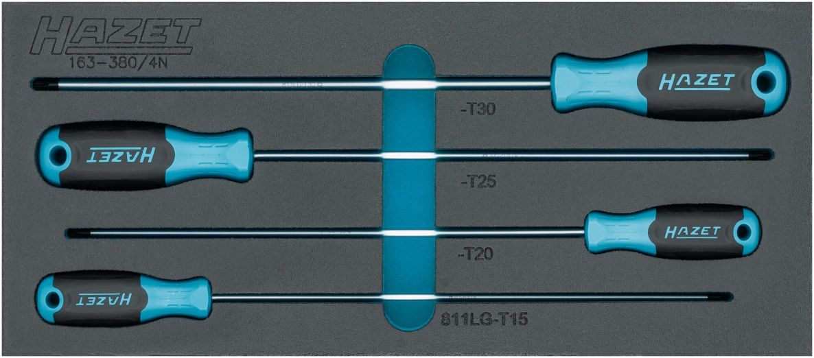 Hazet 163-380/4N TORX®-Schraubendreher-Set, Innen-TORX®-Profil, 4-teilig