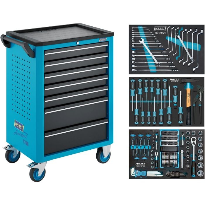 Hazet 176N-7/193 Werkzeugwagen gef&uuml;llt | 193-teilig