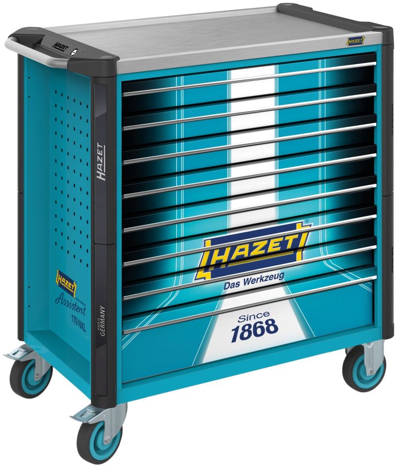 Hazet 179NXL-8S1 Werkzeugwagen „Assistent 179NXL“, leer, 8 Schubladen (7x flach, 1x tief)