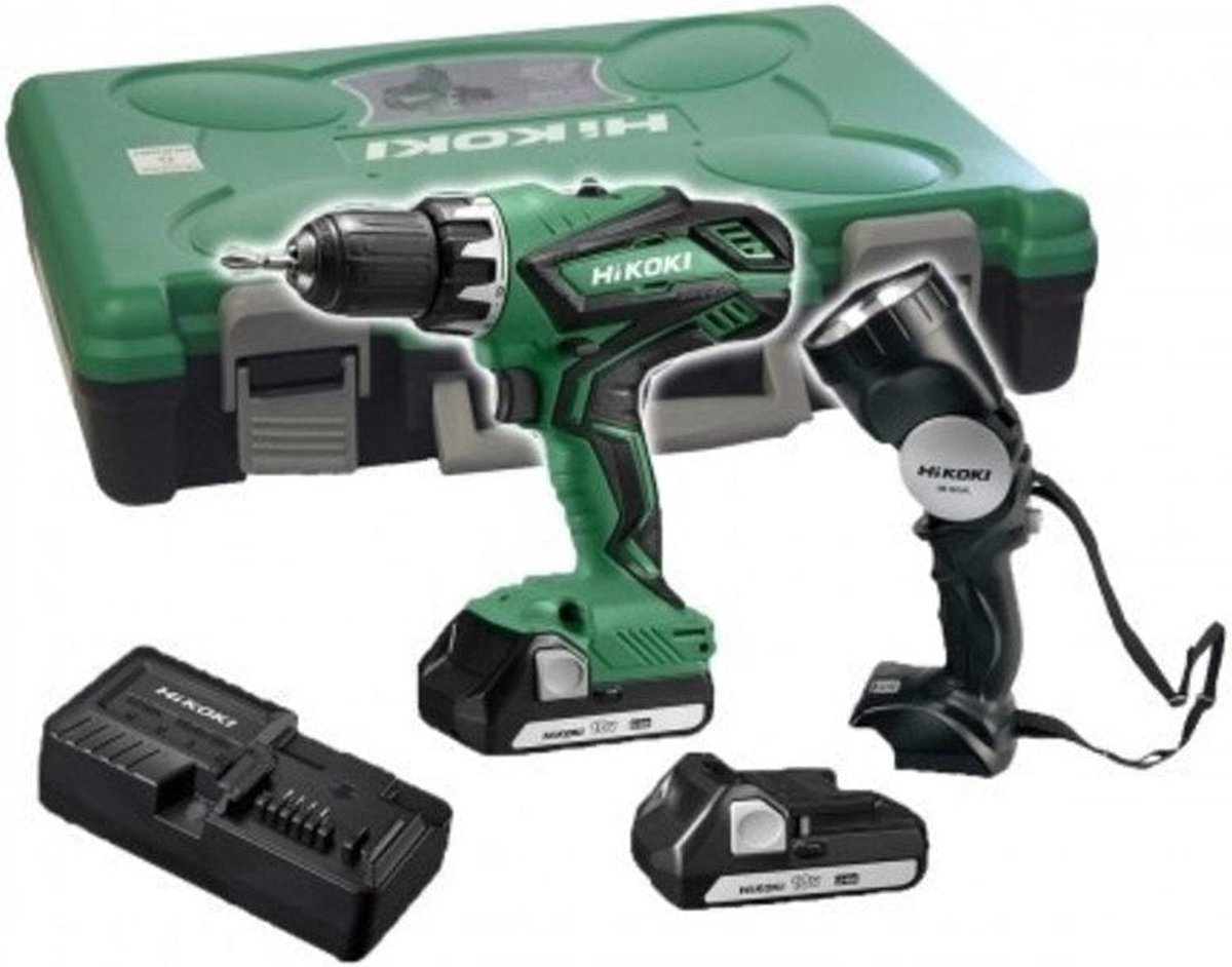 HiKOKI DS18DJLWLZ Akku Bohrmaschine 18 Volt 1.5 Ah Li-ion + Lampe