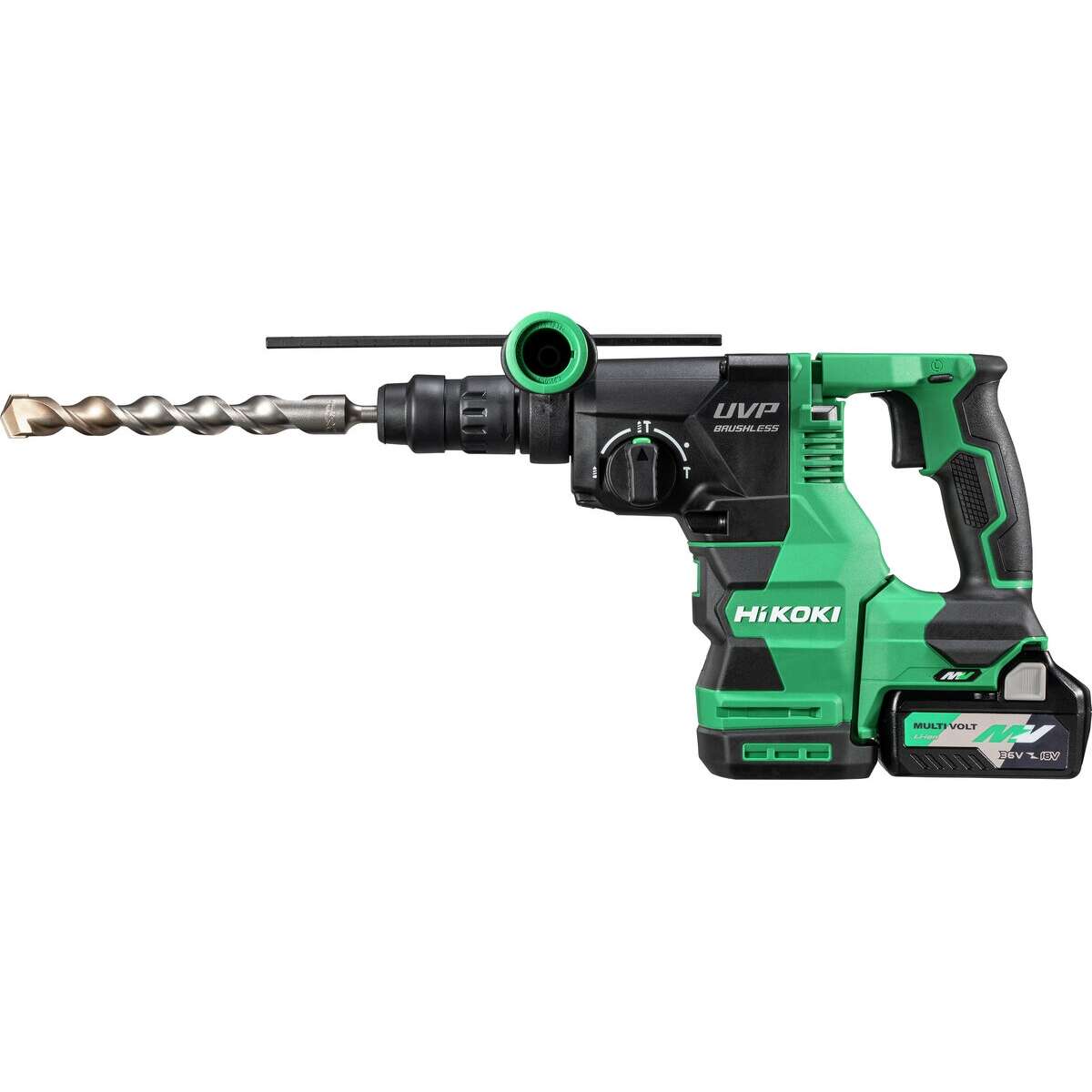 HiKOKI DH3628DCWRZ Akku-Bohrschrauber/Hammer SDS-Plus 36V 3.2J inkl. Wechselspannfutter 2x 36V 2.5Ah/18V 5.0Ah Akkus und Ladeger&auml;t im HSC IV Koffer