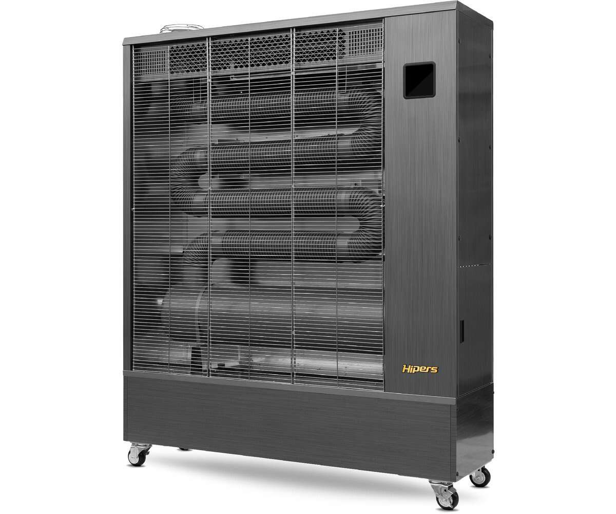 Hipers 722316862 WDP140IS Infrarot-Dieselstrahler Pro 40,7 kW, Edelstahl-Design, 3500–6000 m³