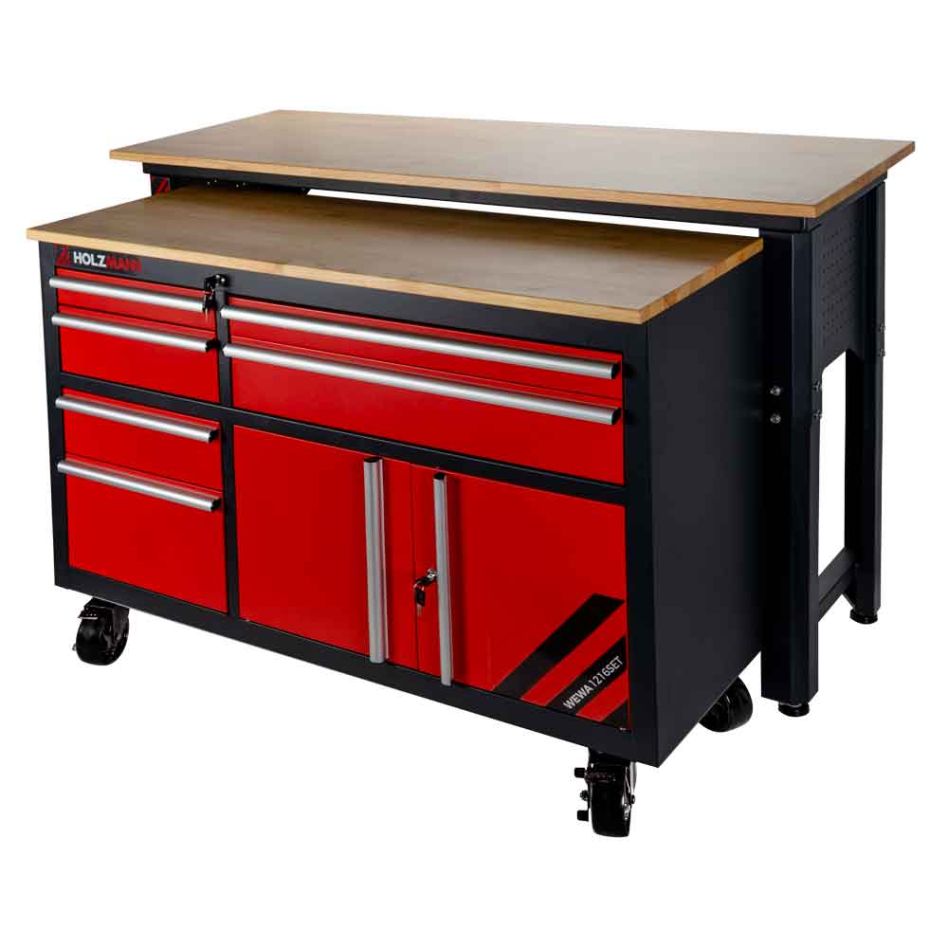 Holzmann WEWA1216SET Werkbank Werkstattwagen SET
