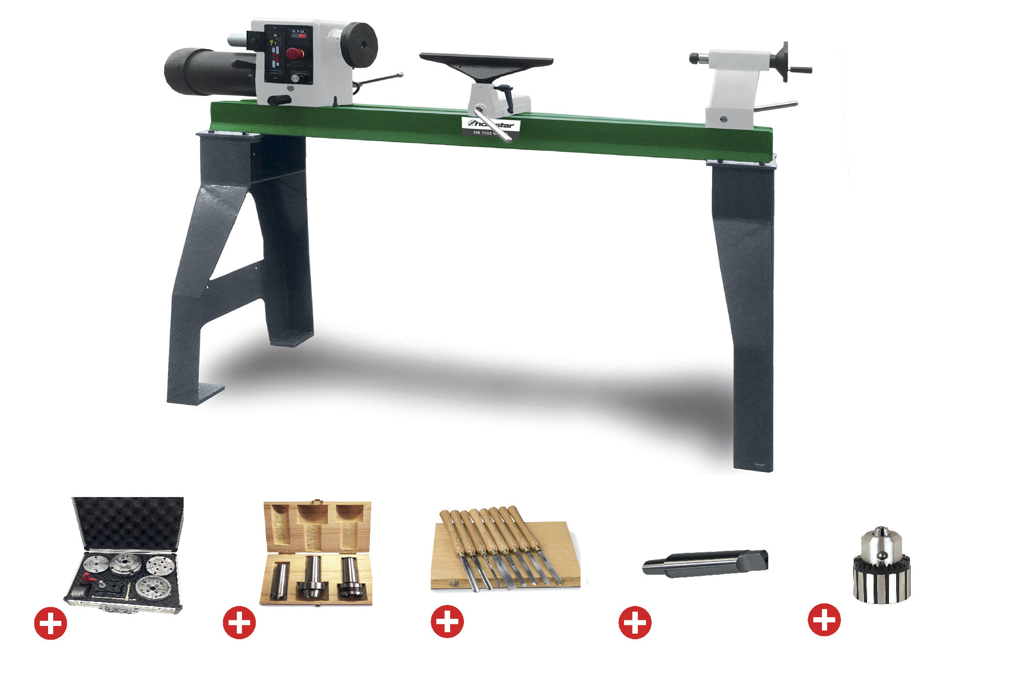 Holzstar 795921102 DB1102VARIO PACK Holzdrehbank 1067 mm