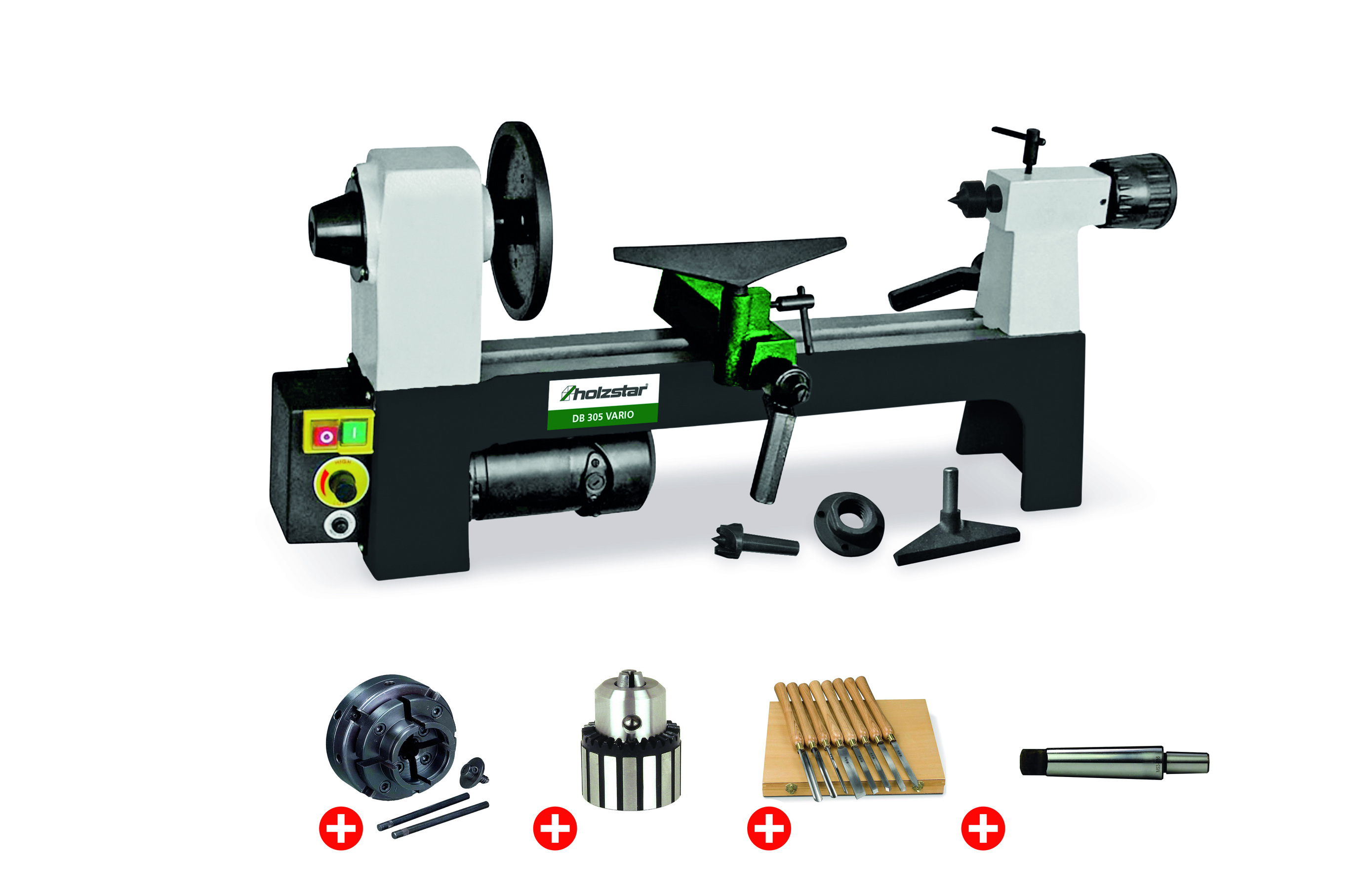 Holzstar 795920305 DB305 VARIO PACK Holzdrehbank 305 mm