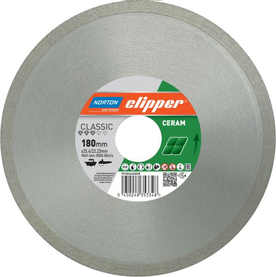 Norton Clipper 70184626833 Classic Ceramic Diamant-Sägeblatt 350 x 25,4 mm