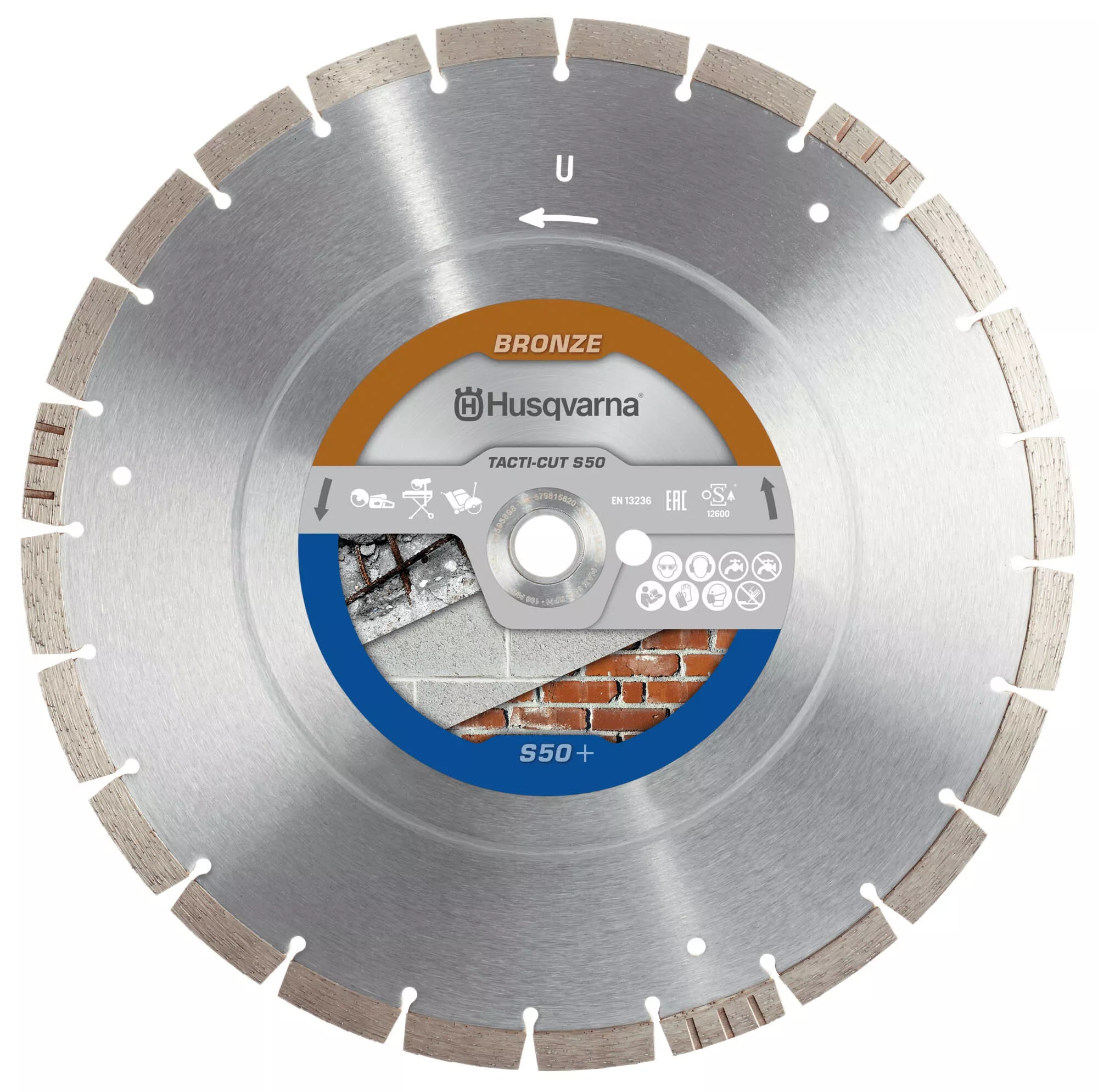 Husqvarna 579815610 Tacti-Cut S50 Plus Diamanttrennscheibe Nass/Trocken Ziegel/Beton 300x25,4/20,0 mm