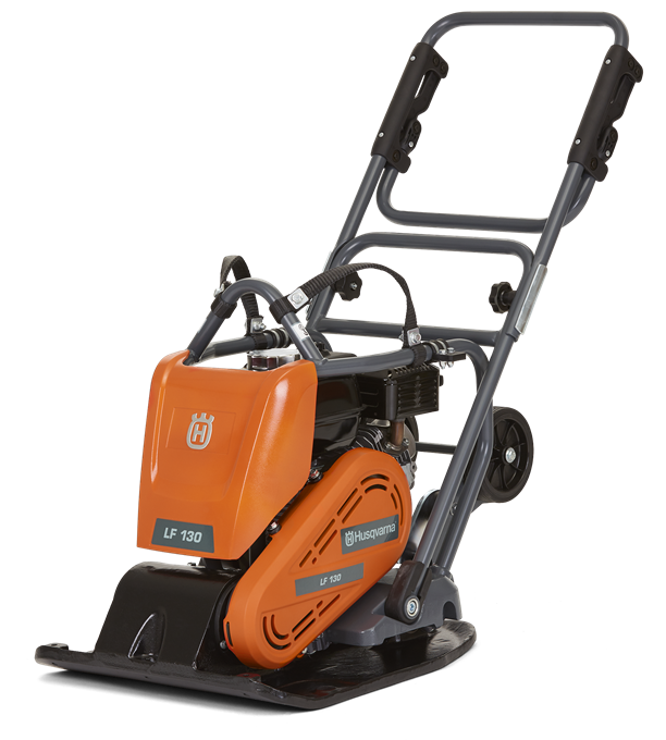 Husqvarna 967 89 66-01 LF130LT Rüttelplatte Honda GX160 20 kN + Radsatz