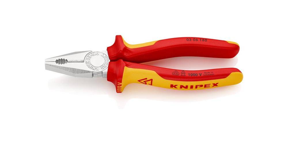 Gedore RED 3301408 VDE-Kombizange, L 180 mm, 2K-Griff
