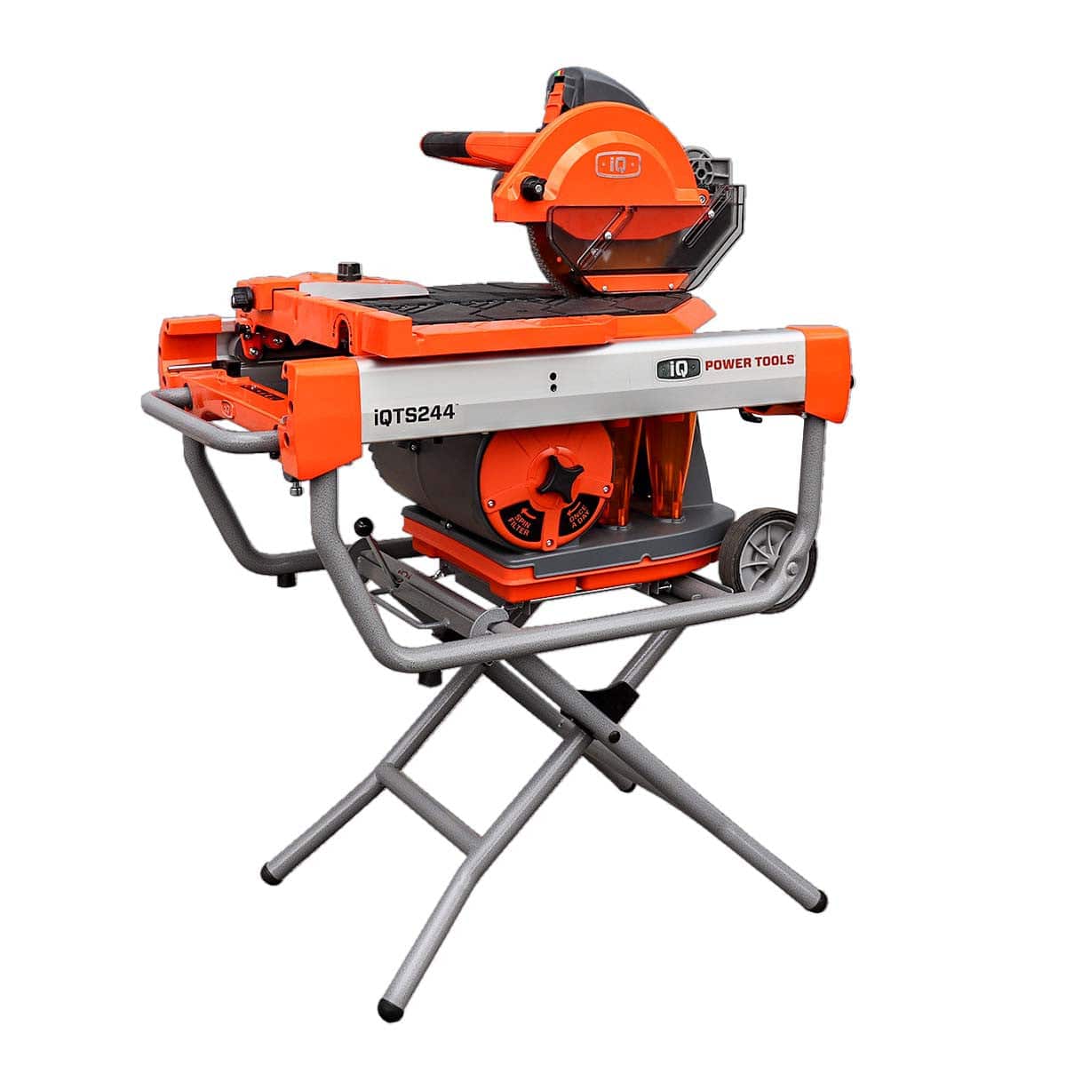 iQ Power Tools iQTS244 CE - Fliesensäge mit integriertem Staubschutzsystem + Untergestell
