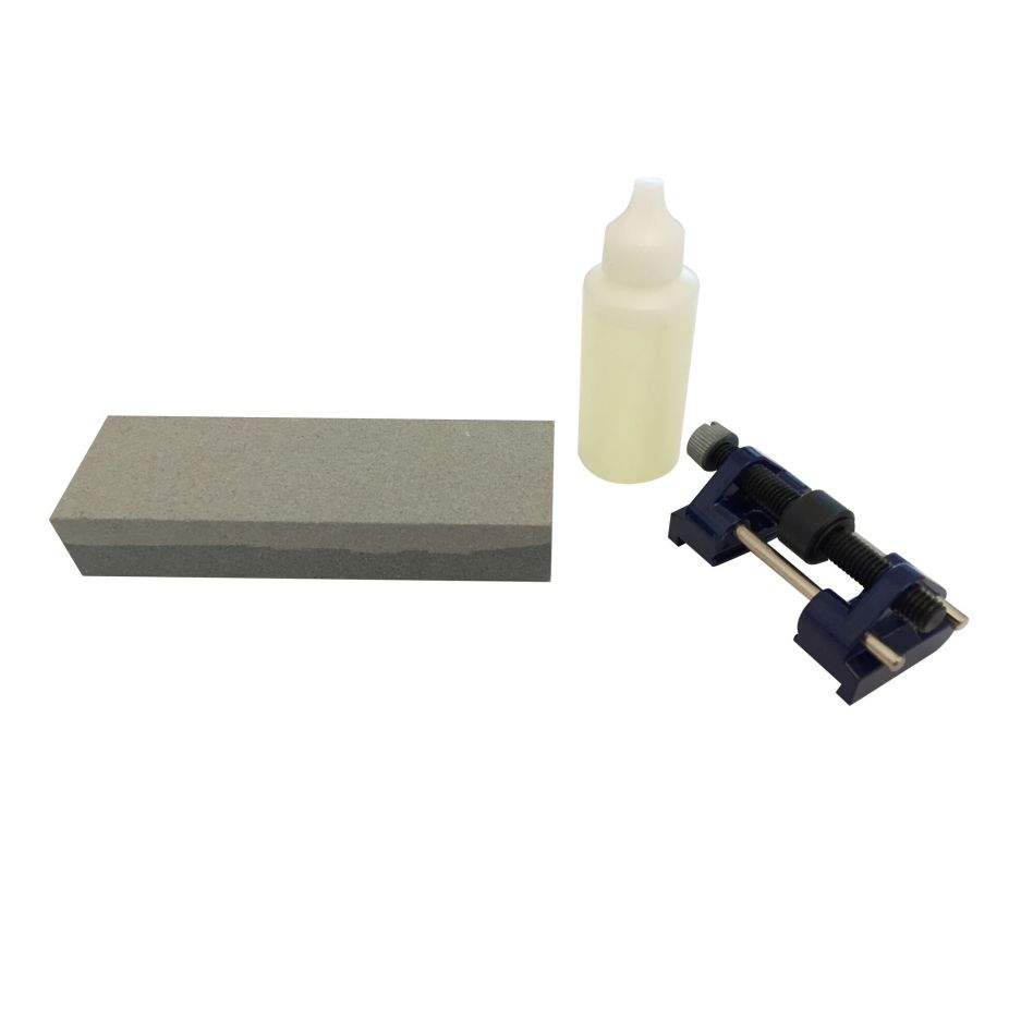 Irwin 10507932 3-teiliges Schärfset mit Stein, Führung und Öl