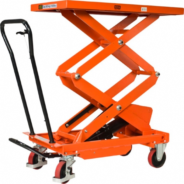 Rema 3460150 HT-50D manueller mobiler Hubtisch 1010 x 520 mm 500 kg