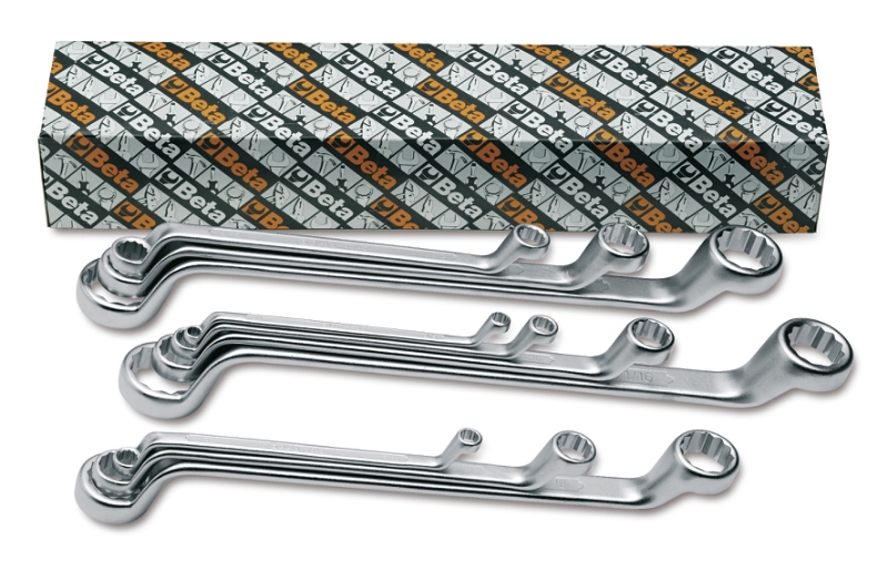 Beta 000900300 90AS/10 10-teiliger Ringschlüsselsatz, tief gebogen (Art. 90AS)