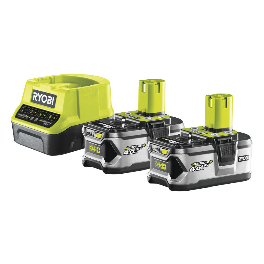 Ryobi Zubehör 5133003363 RC18120-240 2 x Akku 18 Volt 4.0 Ah Li-ion + Ladegerät