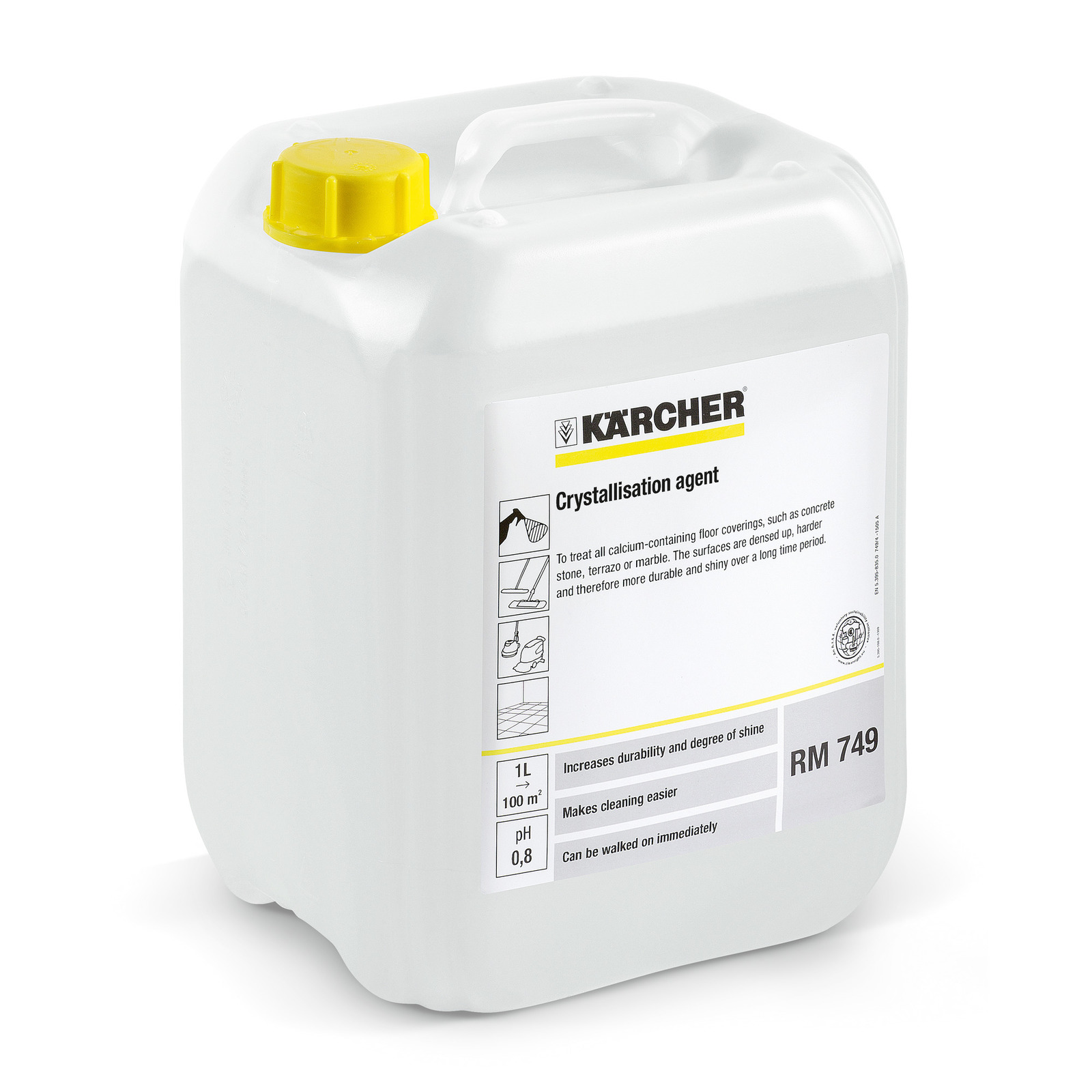 Kärcher Professional 6.295-284.0 FloorPro Kristallisationsmittel RM 749 RM 749, 10 l Auskristallisiermittel FloorPro