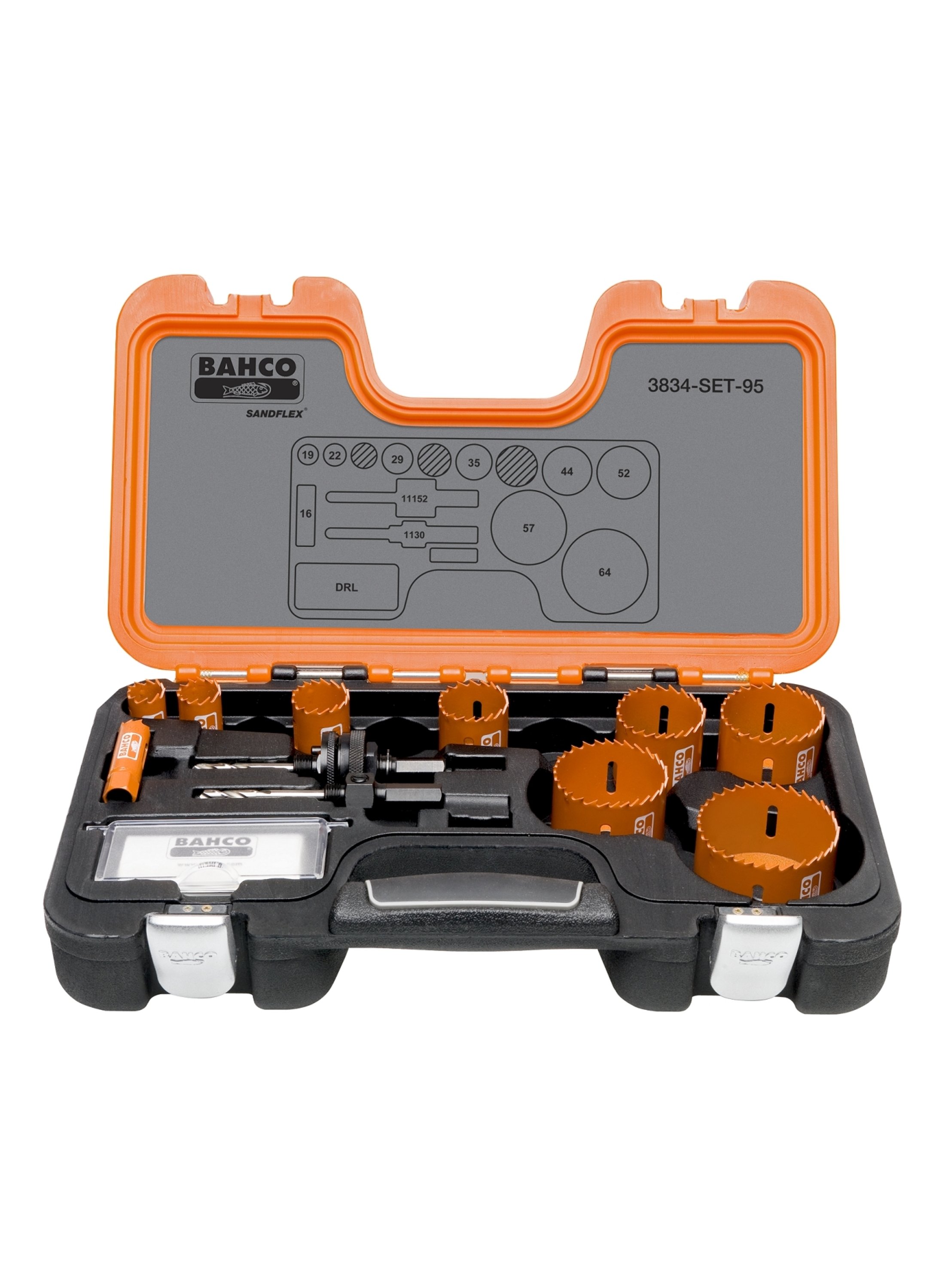 Bahco 3834-SET-103 Sandflex® Bimetall-Lochsägen-Satz 16 mm-67 mm - 11-teilig