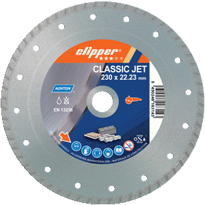 Norton Clipper 70184626815 Classic Jet Diamant-Sägeblatt 125 x 22,23 mm 