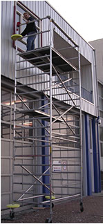 Little Jumbo 410725043 Jumbo Fahrgerüst schmal 0.74 x 2,50 mtr. Arbeitshöhe 6,3 mtr.