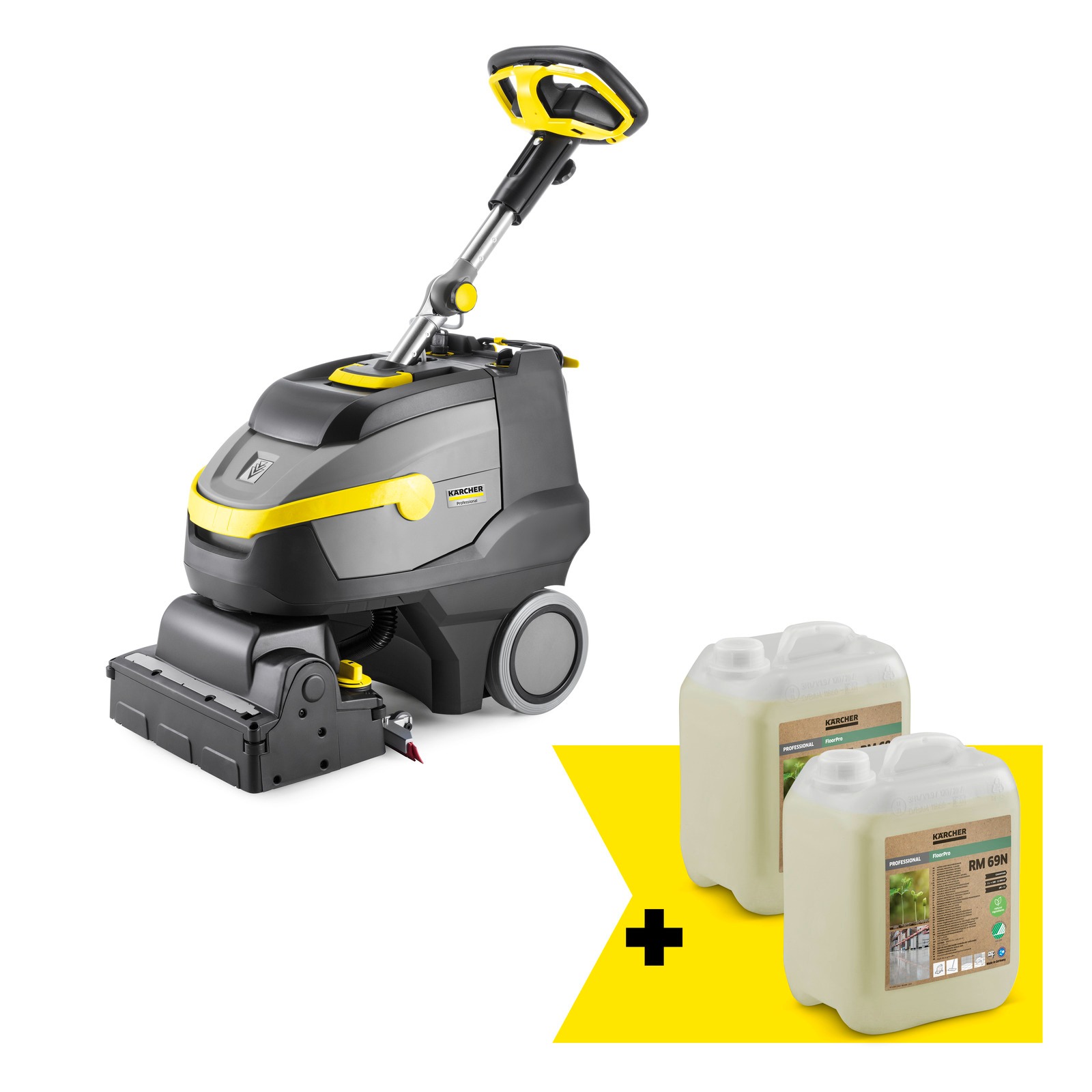 Kärcher Professional 1.783-494.0 BR 35/12 C Bp Pack Go!Further Schwarzer kabelloser Schrubber/Sauger 25.2V 12/12L 700-1500rpm inkl. 21Ah und eingebautem Ladegerät
