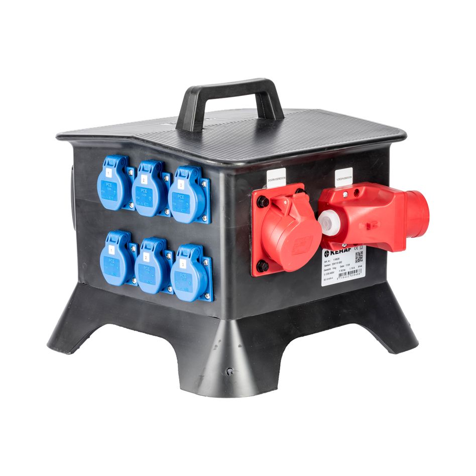 Keraf 104944 KE05 Abzweigdose 16A mit 32A-Durchschleifung