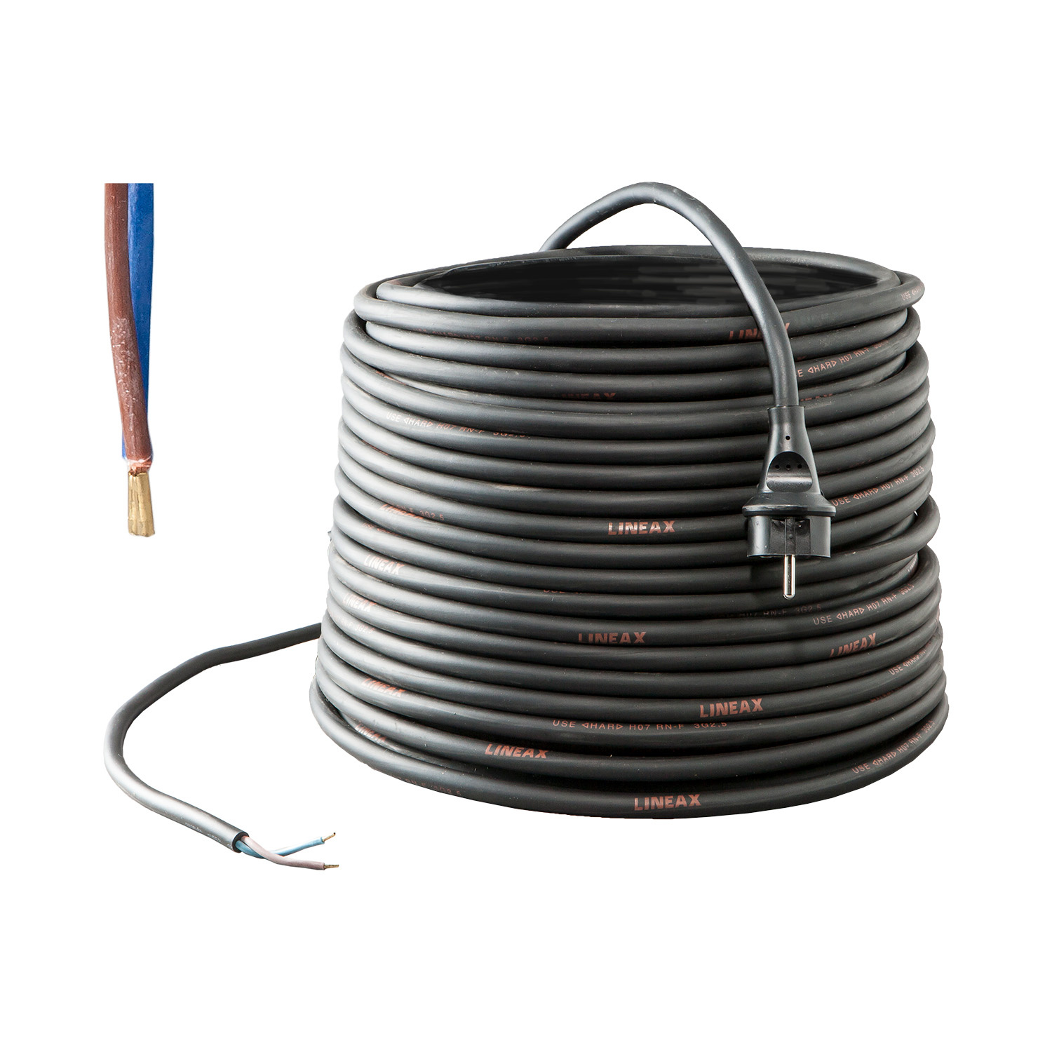 Keraf 104704 Anschlusskabel 5 m H07RN-F 2x2,5 mm² Klasse II