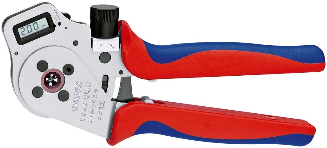 Knipex 97 53 08 Selbsteinstellende Crimpzange brüniert mit Mehrkomponenten-Hüllen 190mm für Aderendhülsen 0,08 - 10mm²