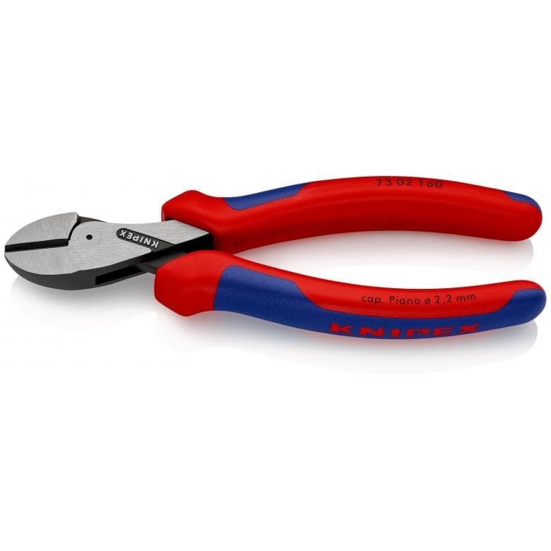 Knipex 73 02 160 X-Cut® Kompakt-Seitenschneider hochübersetzt schwarz atramentiert 160 mm