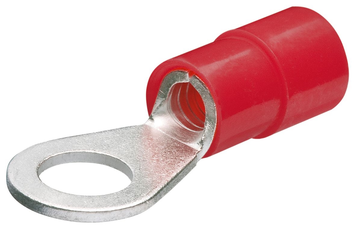 Knipex 97 99 170 Kabelschuhe, Ringform 200 Stück 3 mm Kabel 0,5-1,0 mm2 (rot)
