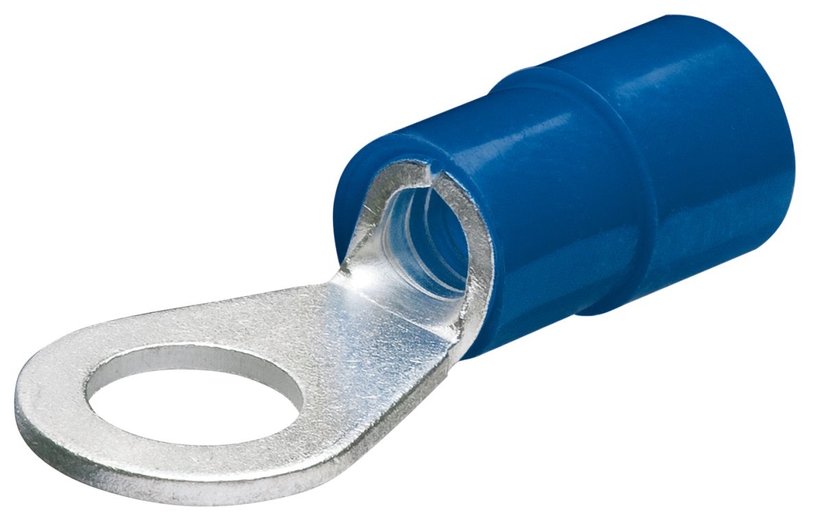 Knipex 97 99 175 Kabelschuhe, Ringform 100 Stück 6 mm 1,5-2,5 mm2 (Blau)