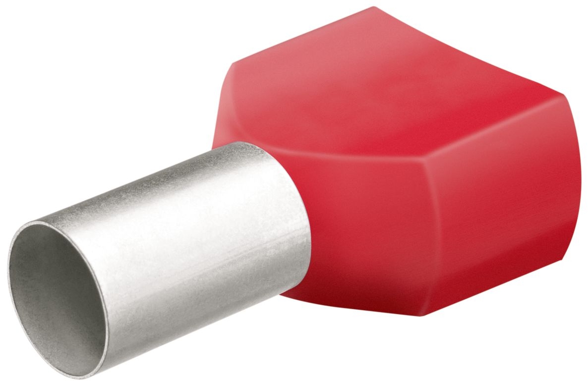 Knipex 97 99 377 Zwillings-Aderendhülsen 50 Stück AWG28 (rot)