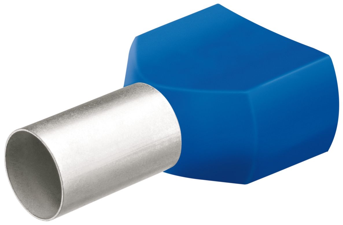 Knipex 97 99 378 Zwillings-Aderendhülsen 25 Stück AWG26 (Blau)