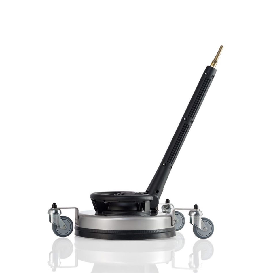 Kränzle Zubehör 41891 Rundreiniger UFO lang Edelstahl 350 mm mit Rädern und D12 Schnellspanndüse Größe 045