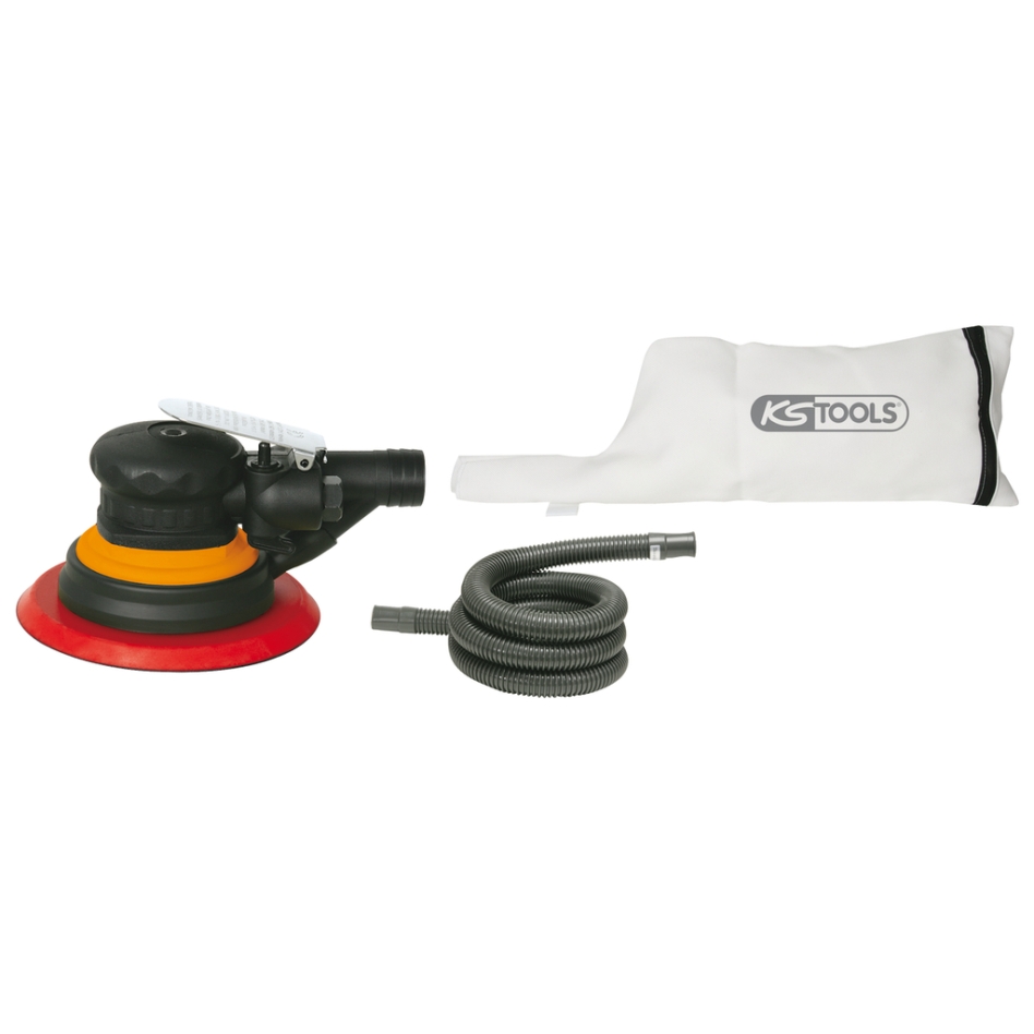 KS Tools 515.3061 Druckluft Exzenterschleifer 150 mm mit Staubabsaugung