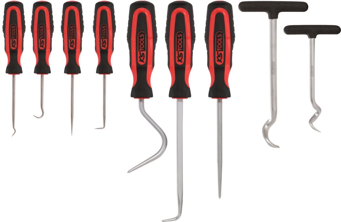 KS Tools 550.1070 Meisterhaken-Werkzeugsatz, 9-teilig