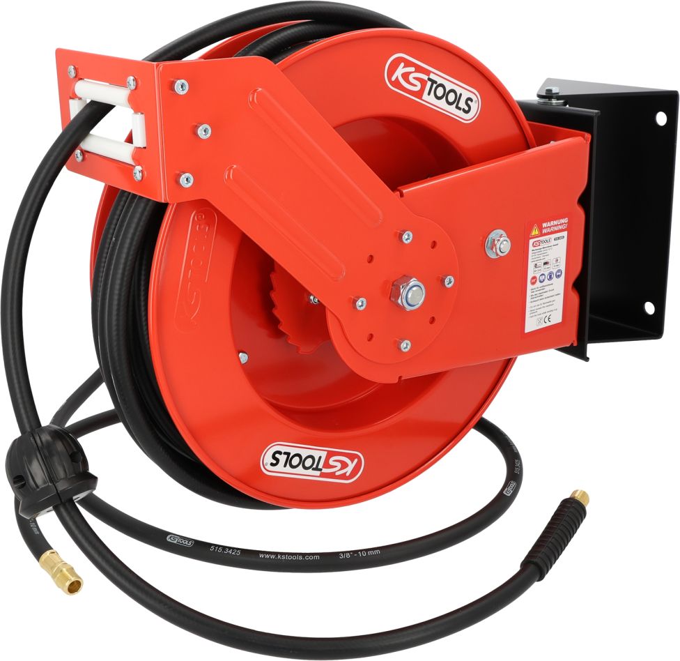 KS Tools 515.3425 Aufrollvorrichtung für Luftschlauch Ø 10 mm, 3/8" Anschluss, 20 m