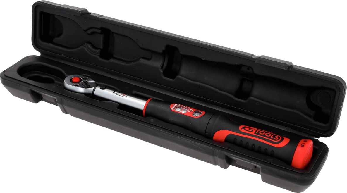 KS Tools 516.9012 1/4" INFINITOOL Drehmomentschl&uuml;ssel mit umschaltbarem Knarrenkopf 5-25 Nm