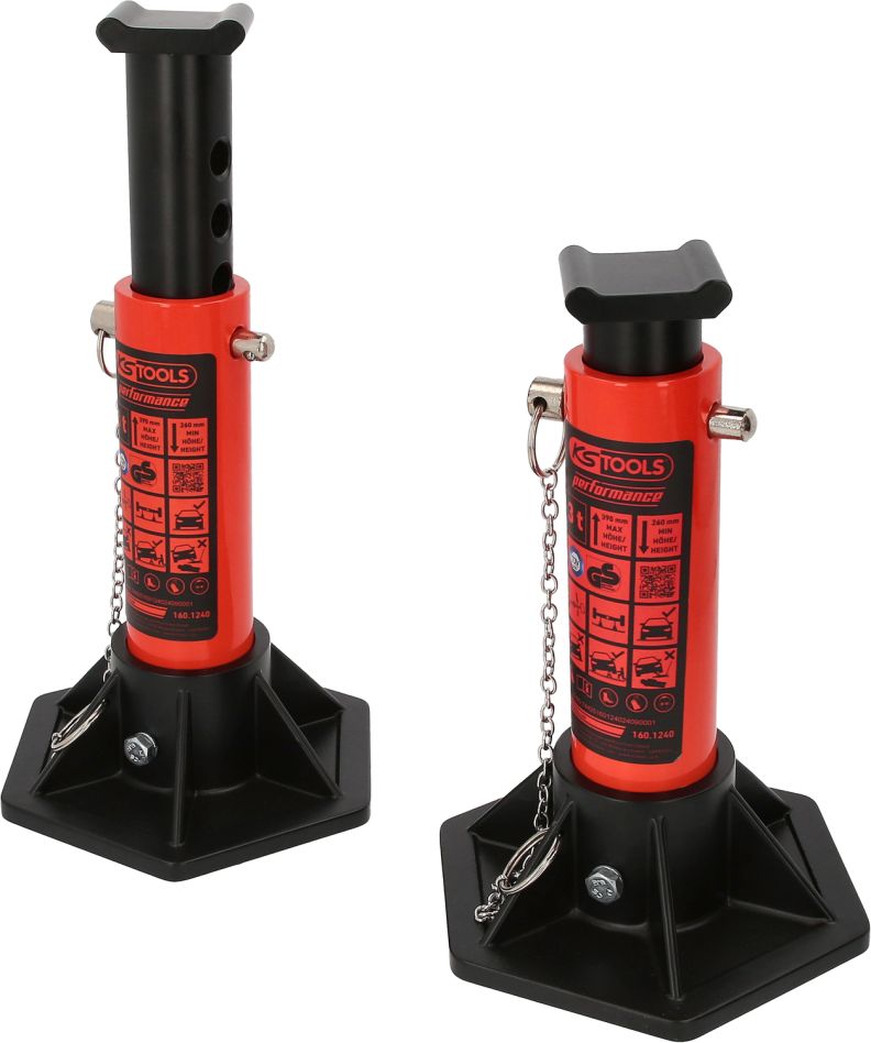 KS Tools 160.1240 Aluminium-Achshalter, 3000 kg, als Paar