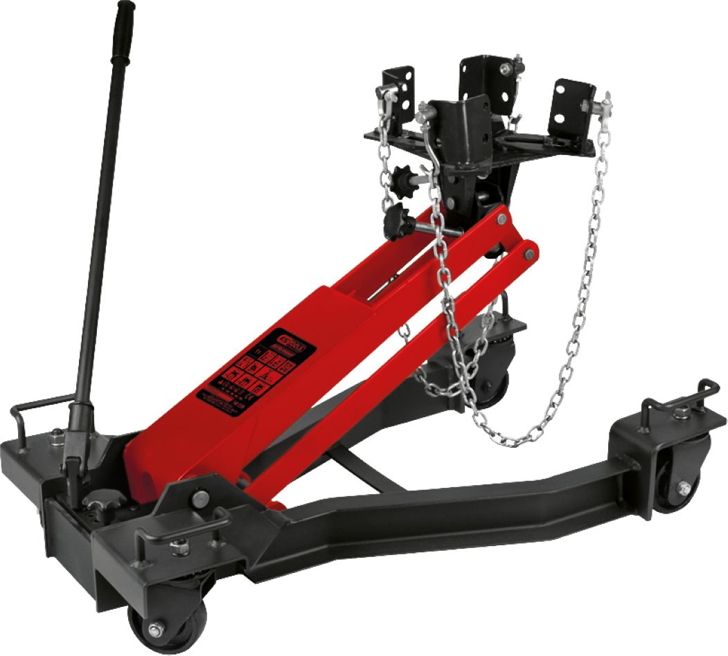 KS Tools 160.1330 Leistung Hydraulischer Getriebeheber mit teleskopischer Montageplatte 1 t