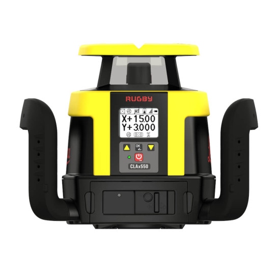 Leica 6018541 Rugby CLAx550 Selbstnivellierender Akku Rotationslaser horizontal und vertikal 1x Akku und Ladegerät im Koffer
