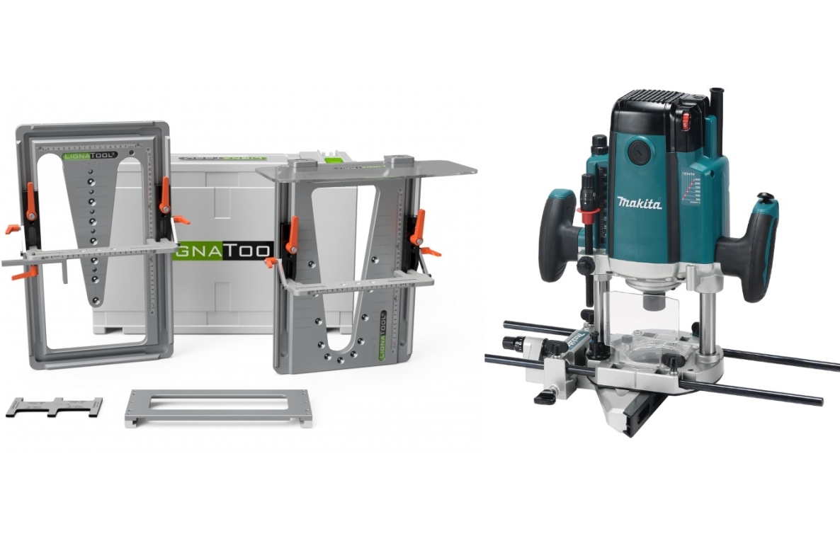 Lignatool LT080PRRP2303FC04 Schwalbenschwanz-Frässystem Profi-Paket + Makita RP2303FC04