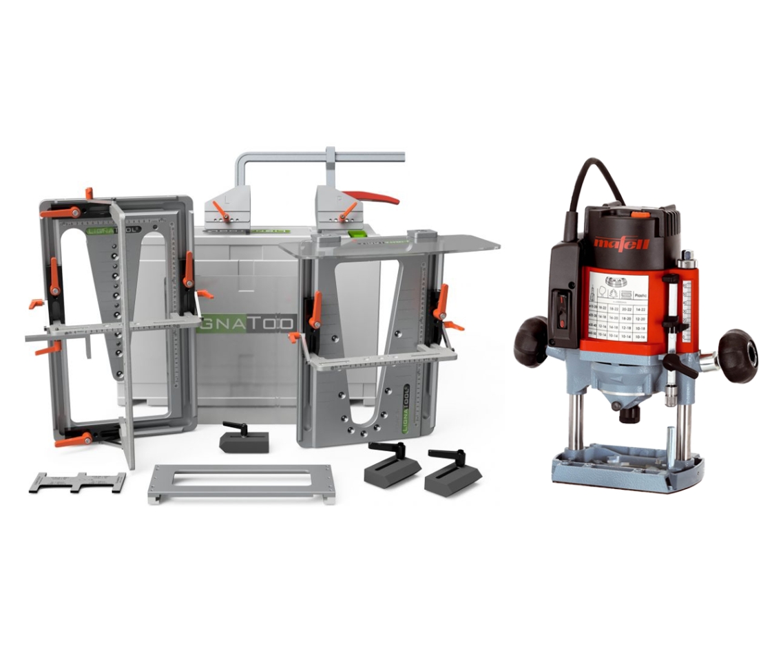Lignatool LT080CFLO65 LT080CF Schwalbenschwanzfrässystem Complet Set + Mafell LO65 Ec Midimax Fräsmaschine